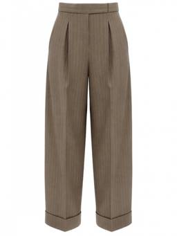 Max Mara - Light Brown Tailored Pleated Trouser