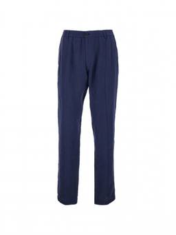 EMPORIO ARMANI - Blue Cotton Tailored Trouser