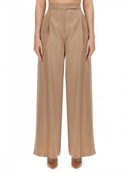 Max Mara - Beige Regular Pleated Trouser (28)