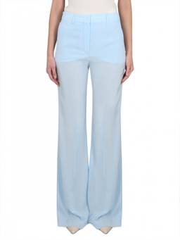 Max Mara - Blue Straight Flat Front Trouser