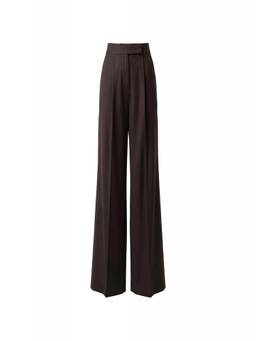 Max Mara - Dark Brown Tailored Pleated Trouser (24)