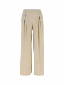Max Mara - Beige Flared Pleated Trouser (26)