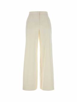 Max Mara - Off White Loose Flat Front Trouser (24)