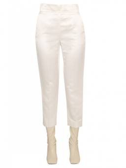 Max Mara - White Tapered Flat Front Trouser (26)