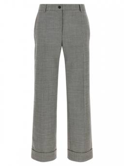 Alberto Biani - Grey Flared Flat Front Trouser