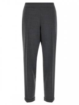 Alberto Biani - Grey Straight Flat Front Trouser (32)