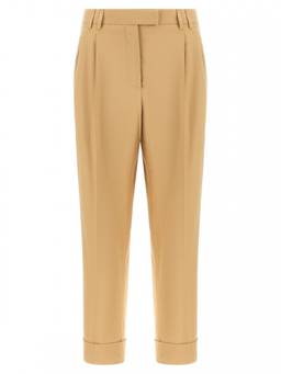 Alberto Biani - Beige Straight Pleated Trouser (31)