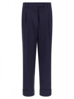 Alberto Biani - Dark Blue Straight Pleated Trouser (26)