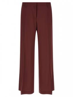 Alberto Biani - Maroon Flared Flat Front Trouser (31)