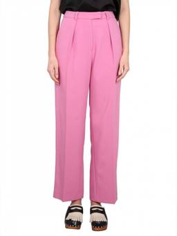 Alysi - Pink Straight Pleated Trouser (26)