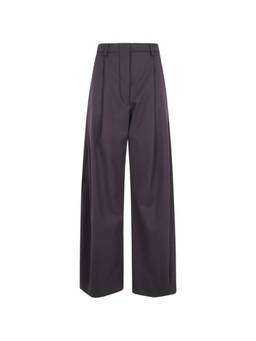 THE LATEST - Brown Straight Flat Front Trouser