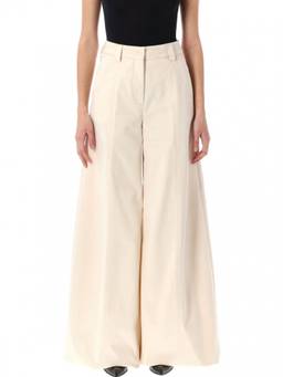 THE LATEST - Beige Flared Flat Front Trouser (26)
