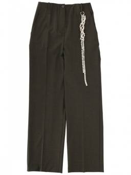 Circus Hotel - Green Straight Flat Front Trouser (26)