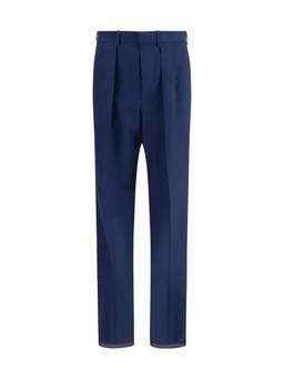 Tom Ford - Navy Blue Pleated Trouser