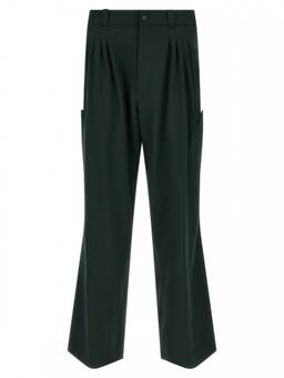 Kiko Kostadinov - Green Straight Pleated Trouser