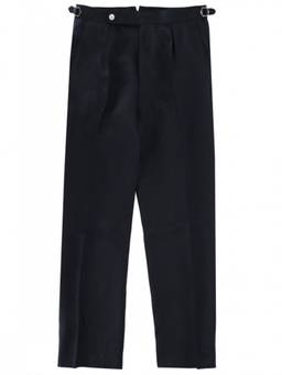 Boss - Dark Blue Pleated Trouser (34)