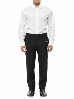 OFF-WHITE - Black Tailored Printed Trouser