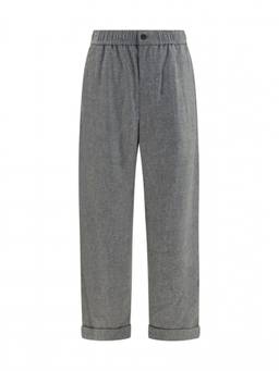 Giorgio Armani - Grey Loose Textured Trouser