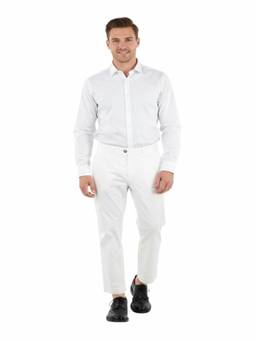 Woolrich - White Flat Front Trouser (28)