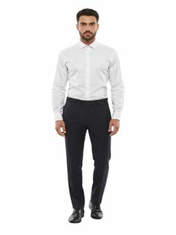 Corneliani - Blue Flat Front Trouser (28)