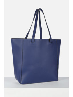 Allen Solly - Women Navy Blue Formal Handbag with Detachable Strap