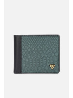 Allen Solly - Men Green Textured Leather Wallet