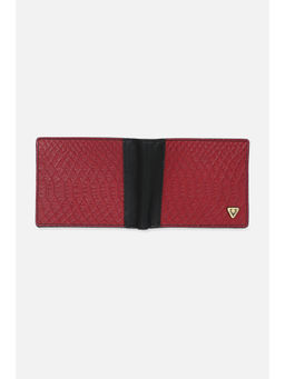 Allen Solly - Men Red Textured Leather Wallet