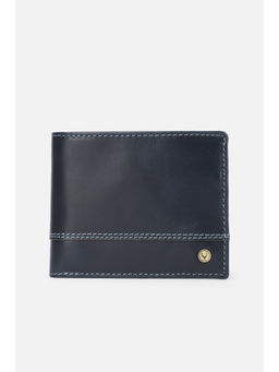Allen Solly - Men Navy Blue Solid Leather Wallet