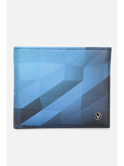 Allen Solly - Men Blue Printed Leather Wallet