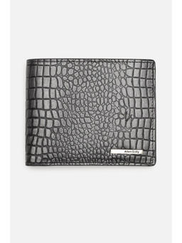 Allen Solly - Men Grey Textured Leather Wallet