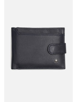 Peter England - Men Black Textured Leather Wallet