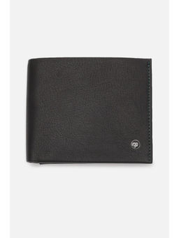 Peter England - Men Black Textured Leather Wallet