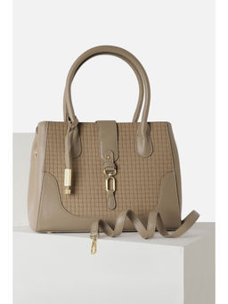 Van Heusen - Women Beige Textured Casual Handbag