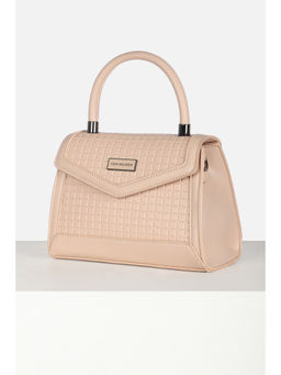 Van Heusen - Women Beige Textured Casual Satchel
