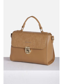 Van Heusen - Women Tan Textured Casual Satchel