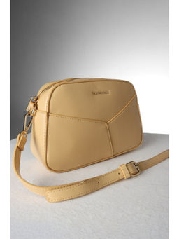 Van Heusen - Women Yellow Solid Casual Sling Bag with Detachable Strap