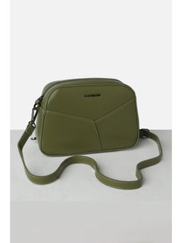 Van Heusen - Women Olive Solid Casual Sling Bag with Detachable Strap