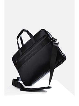 Van Heusen - Women Black Textured Formal Laptop Bag