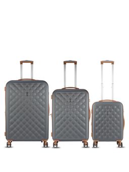 it luggage - Cushion Lux 16 2327 08 Charcoal Grey 80 68 54 cm Trolley Bag (Pack of 3)