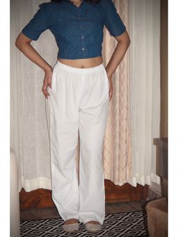 THE SAYURI - Loose Fitted White Pant