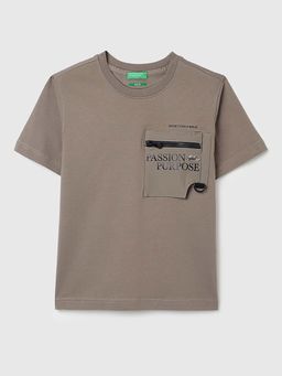 United Colors of Benetton - Relaxed Fit Round Neck Solid T-shirt