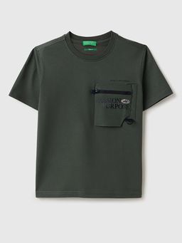 United Colors of Benetton - Relaxed Fit Round Neck Solid T-shirt
