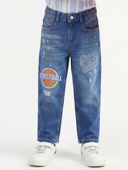 United Colors of Benetton - Pure Cotton Skinny Fit Mid Waist Graphic Jeans