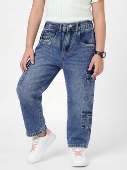 United Colors of Benetton - Pure Cotton Loose Fit Mid Waist Solid Jeans
