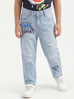 United Colors of Benetton - Cotton Slim Fit Mid Waist Solid Jeans