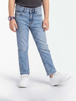 United Colors of Benetton - Cotton Straight Fit Mid Waist Solid Jeans
