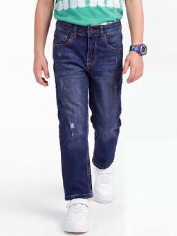 United Colors of Benetton - Cotton Straight Fit Mid Waist Solid Jeans