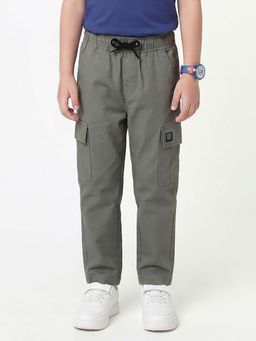 United Colors of Benetton - Olive Polyester Blend Regular Fit Solid Cargo