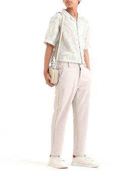 RARE ONES - Polyester Blend Regular Fit Mid Waist Solid Trouser