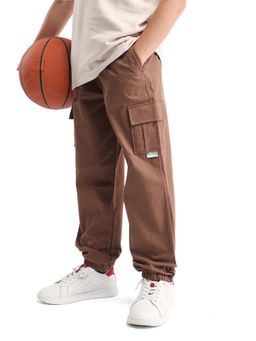 RARE ONES - Brown Cotton Regular Fit Solid Cargo
